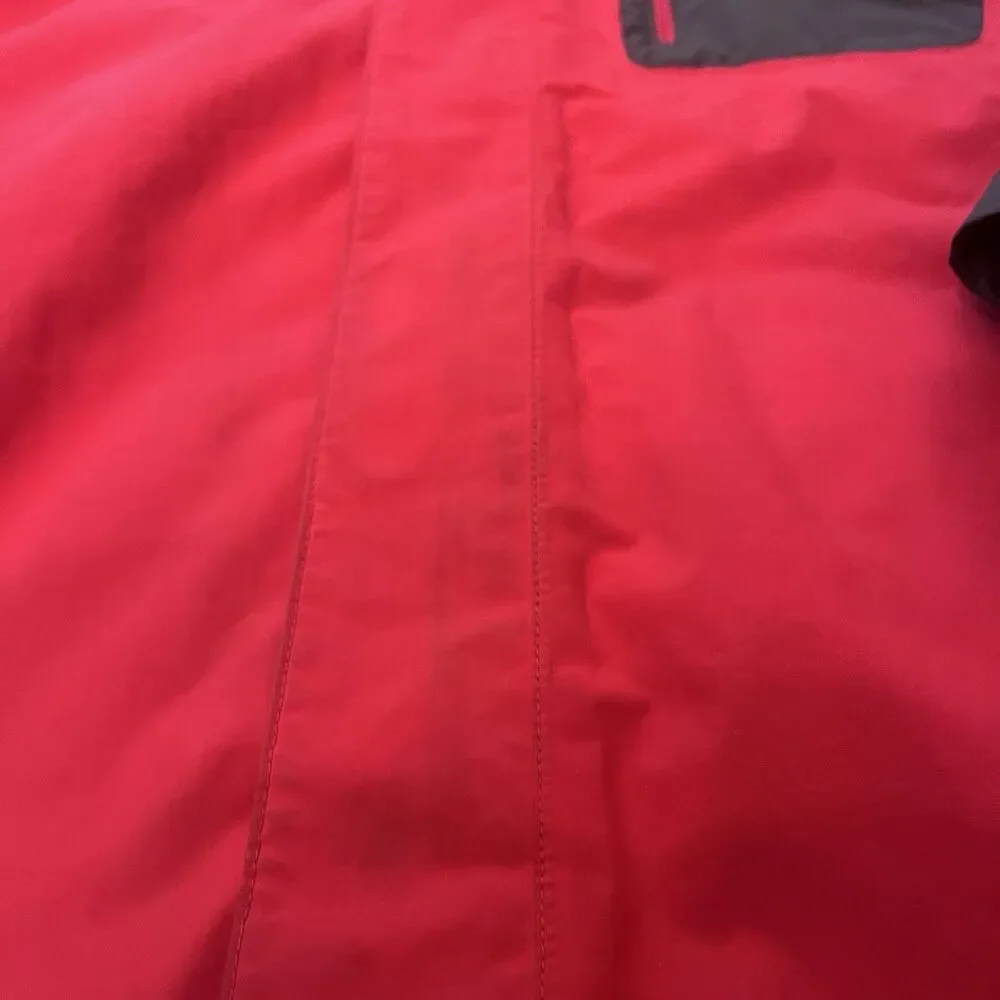 The North Face HyVent Zip Up Jacket Coat Men's XL Red Gray Waterproof Softshell